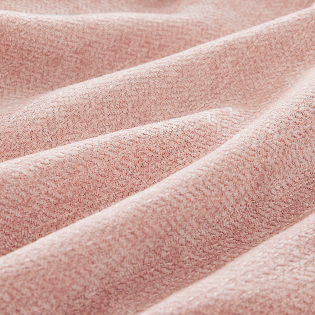 Sectional Sofa Modular Chenille Pink 3-Seat Tufted Pleated Cloud Style