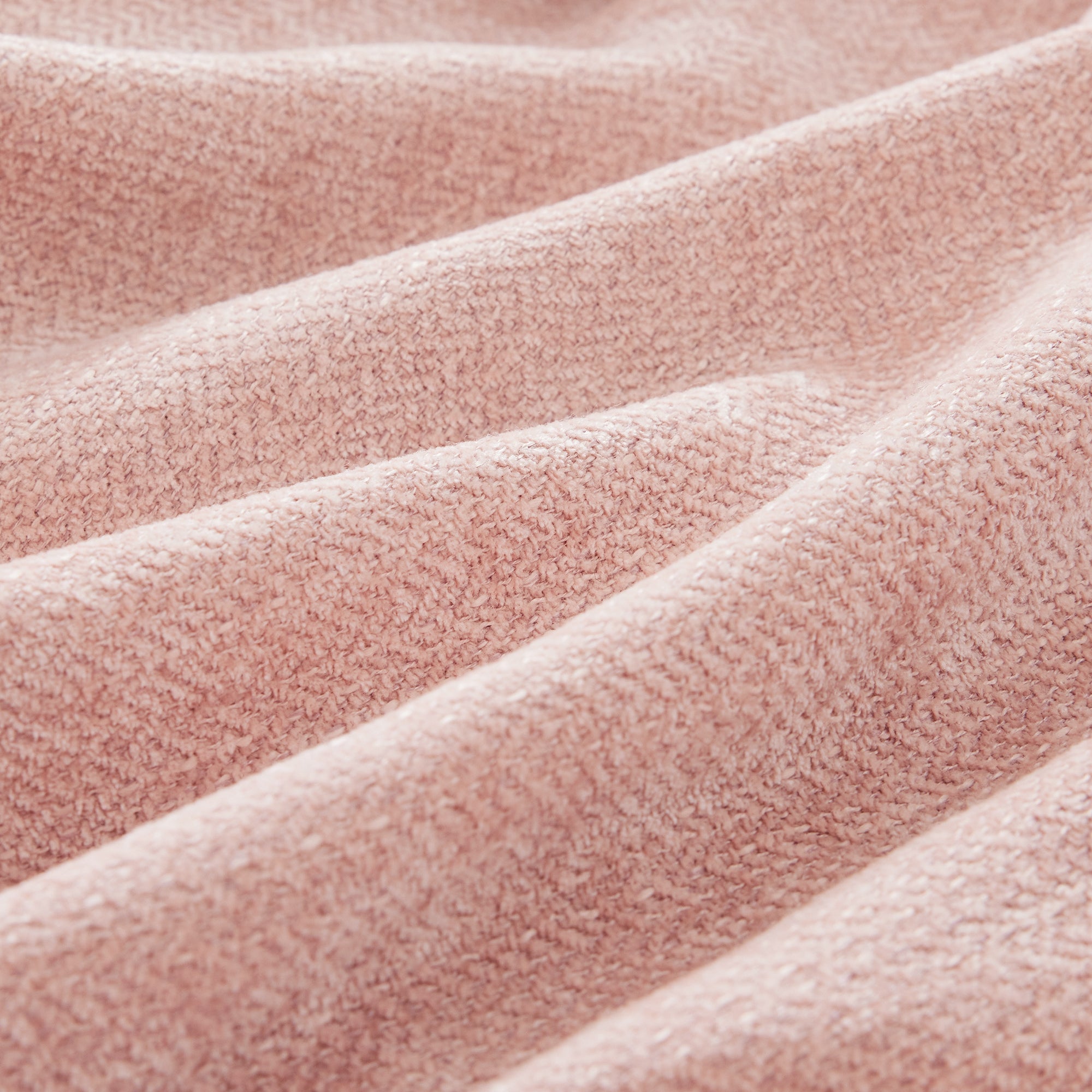 Sectional Sofa Modular Chenille Pink 3-Seat Tufted Pleated Cloud Style
