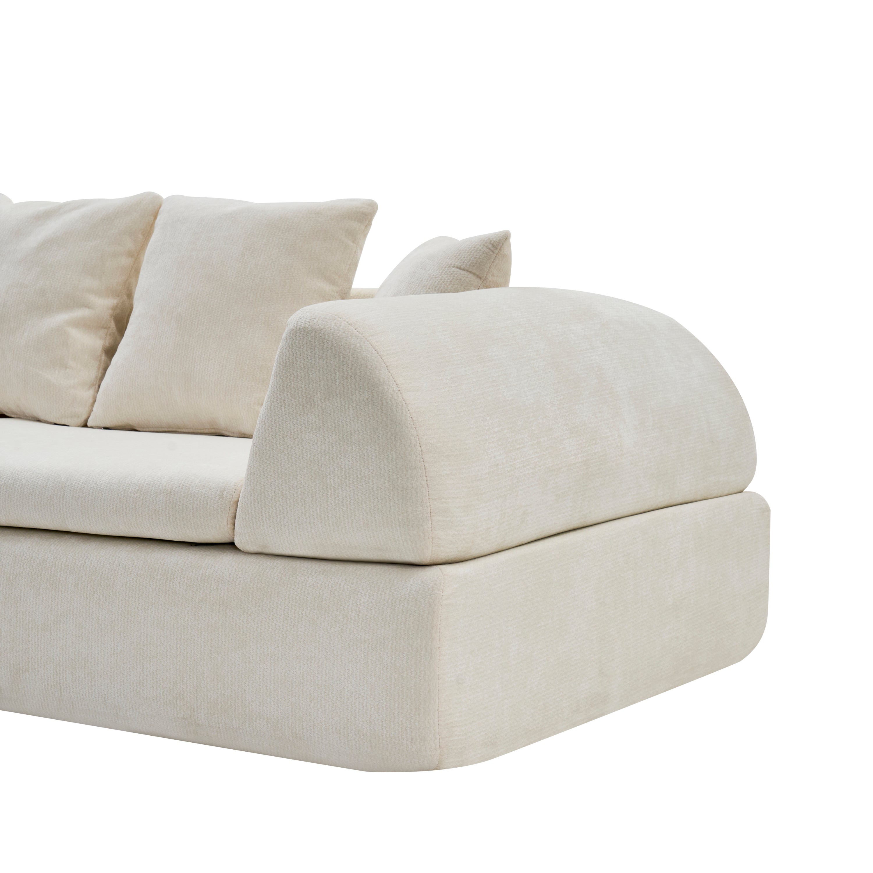 Sectional Sofa Cloud Modular with Deep Fluffy Seats No Assembly Required