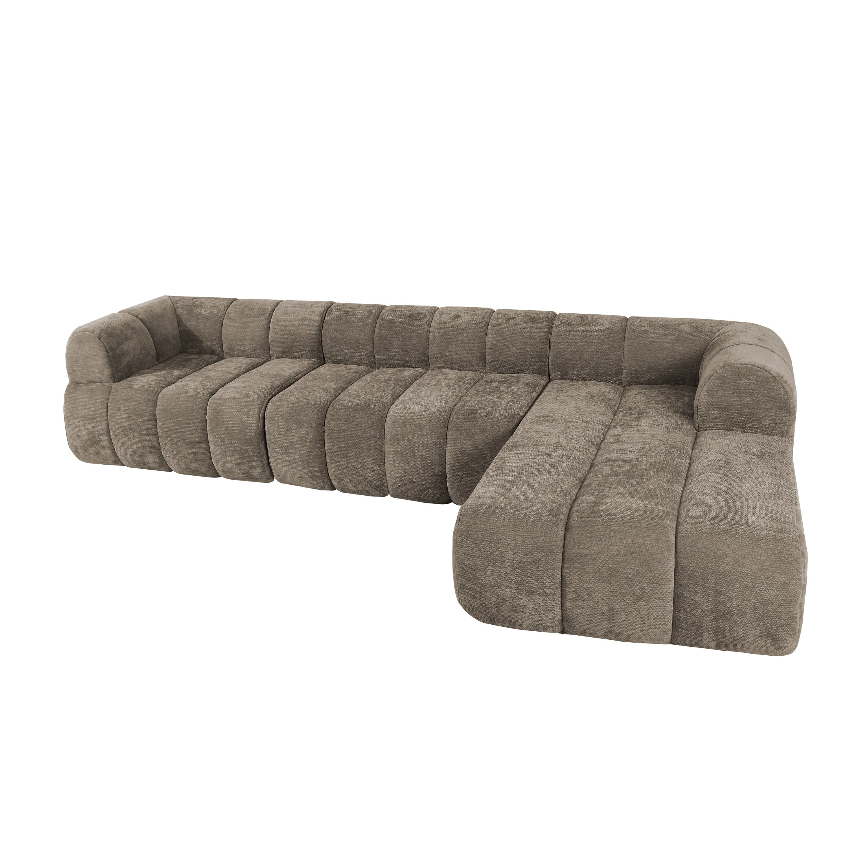 Sectional Sofa L-Shaped High-Density Foam 122-inch Right-Hand Facing