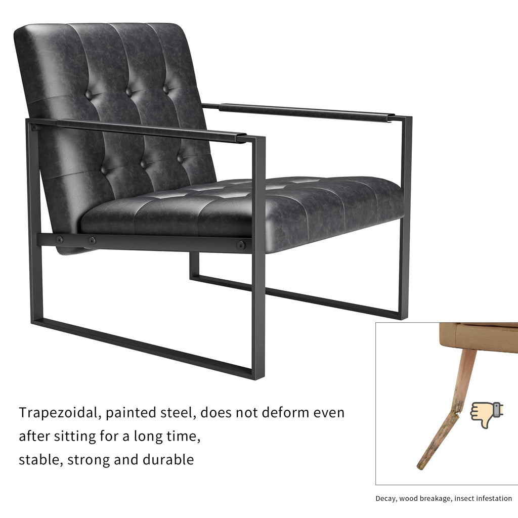 Accent Chair Modern Linen Upholstered Bedroom Living Room Office