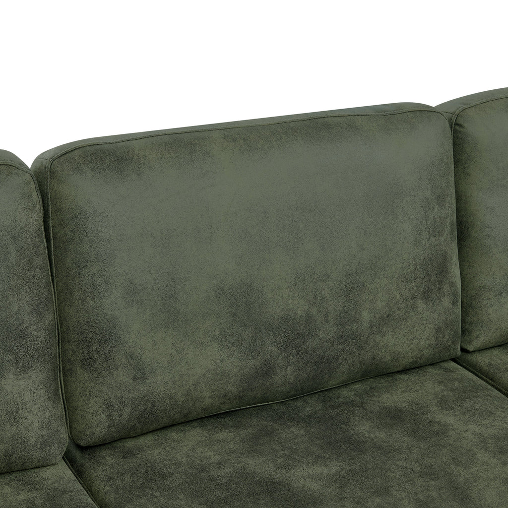Sectional Sofa Modern Modular Faux Leather