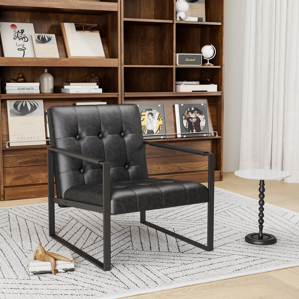 Accent Chair Modern Linen Upholstered Bedroom Living Room Office