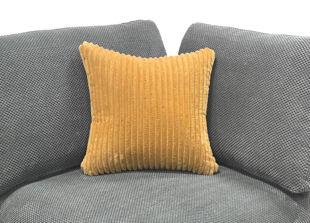 Sectional Sofa Modular Coffee Bean Upholstery with Toss Pillows