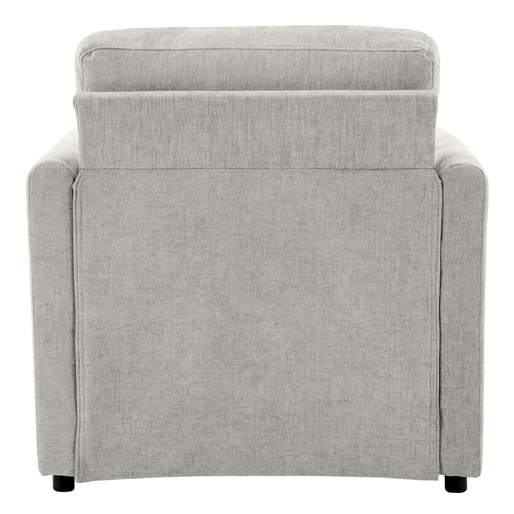 31.9' Cozy Upholstered Armchair Oversized Comfy Cloud Sofa Double Cushion Single Sofa Plush Cushion Armchair for Living Room, Light Grey