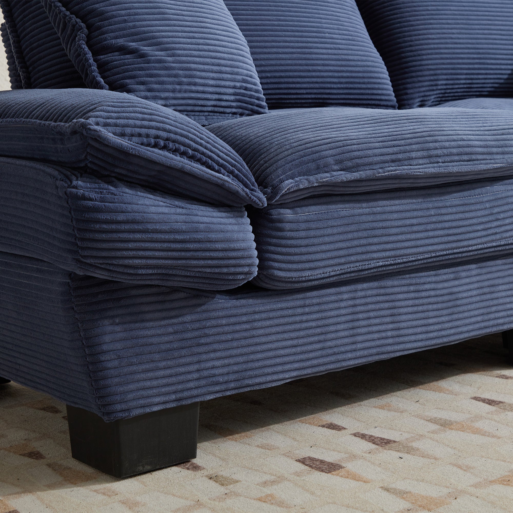 Corduroy Sofa  Couch Loveseat Sofa with Pillows