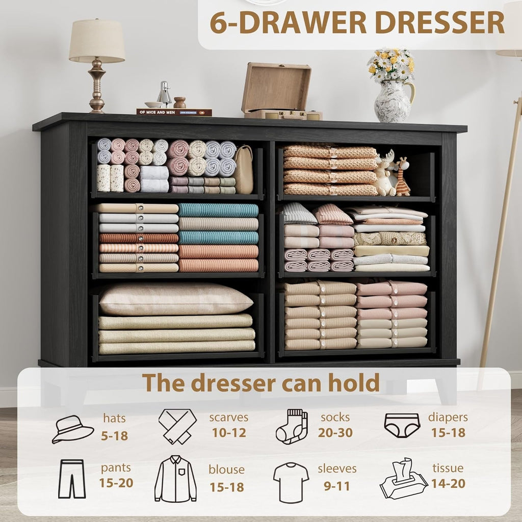 Forty Seven Inches Freestanding Dresser Drawers Deluxe