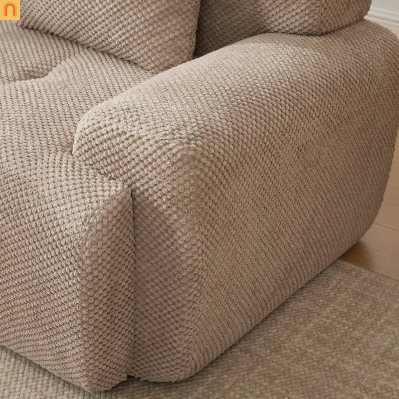 Sectional Sofa l Shaped Taupe Upholstered 4 Piece with Movable Ottoman