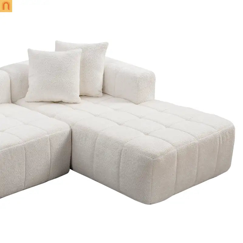 Sectional Sofa L-Shaped Chaise Modern Minimalist Upholstered Deep Seat
