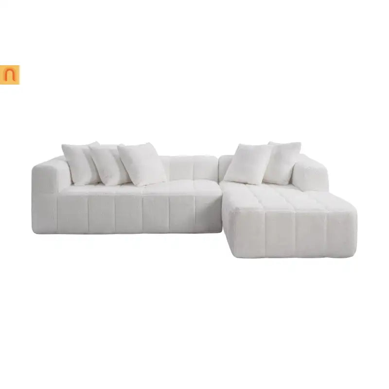 Sectional Sofa L-Shaped Chaise Modern Minimalist Upholstered Deep Seat