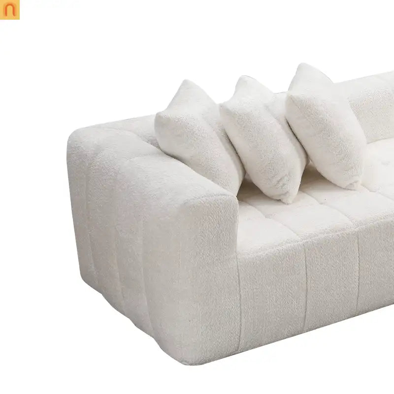 Sectional Sofa L-Shaped Chaise Modern Minimalist Upholstered Deep Seat