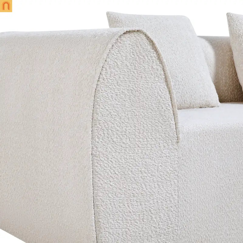 Sofa Sectional Modern Curved L-Shaped 110-inch High-Density Foam Cushions