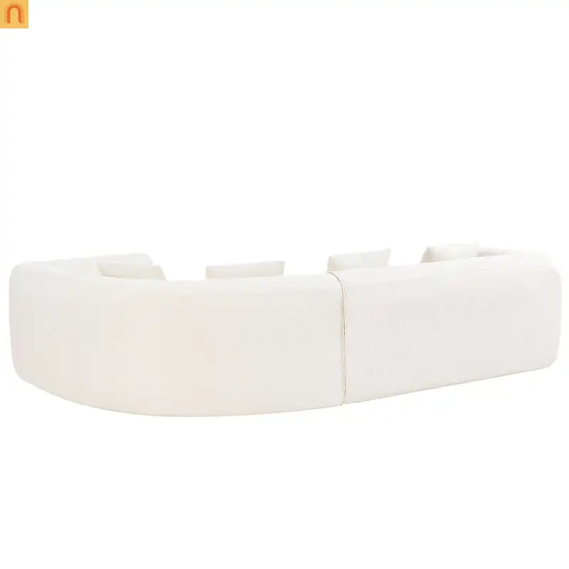 Sectional Sofa Curved L-Shaped Right Facing Dense Foam Two-Piece Set