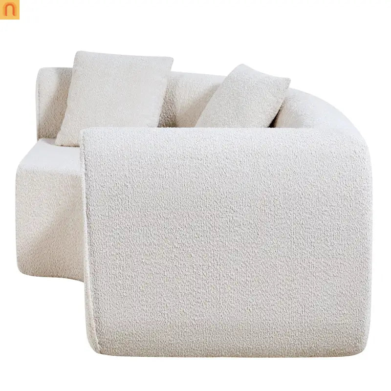 Sofa Sectional Modern Curved L-Shaped 110-inch High-Density Foam Cushions