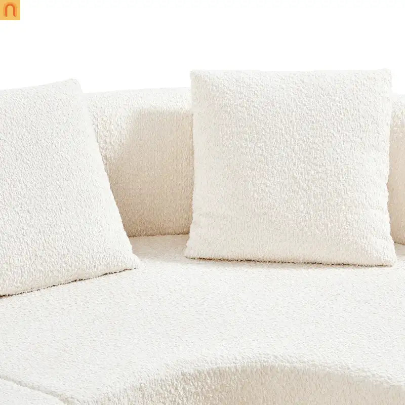 Sectional Sofa Curved L-Shaped Right Facing Dense Foam Two-Piece Set