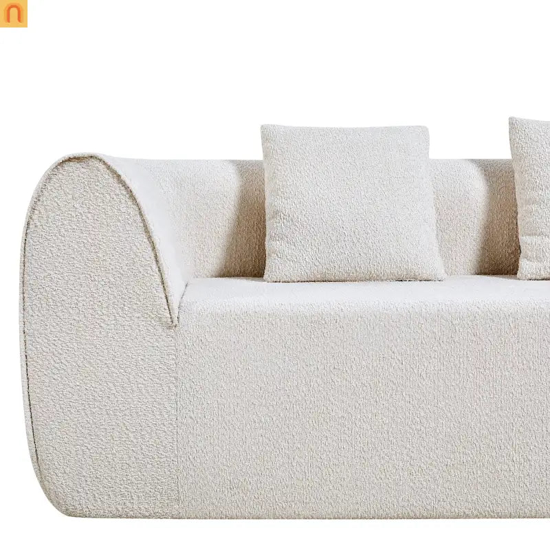 Sofa Sectional Modern Curved L-Shaped 110-inch High-Density Foam Cushions