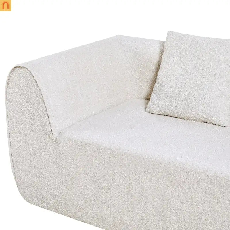 Sofa Sectional Modern Curved L-Shaped 110-inch High-Density Foam Cushions