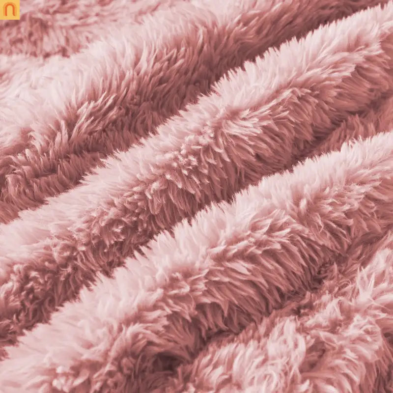 Sectional Sofa Modular Pink Plush Fabric 114 Inch with Throw Pillows