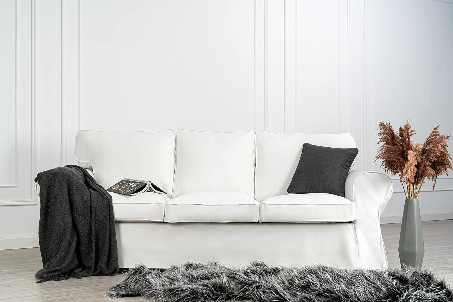 IKEA Ektorp 3 Seat Sofa Slipcover White Replacement