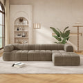 Sectional Sofa L-Shaped High-Density Foam 122-inch Right-Hand Facing