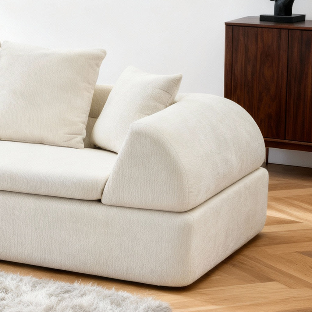Sectional Sofa Cloud Modular with Deep Fluffy Seats No Assembly Required