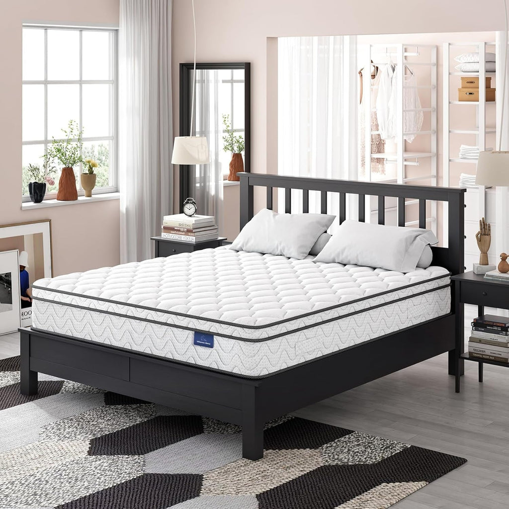 Twin Size Mattress 12Inch Fiberglass Free Memory Foam Hybrid