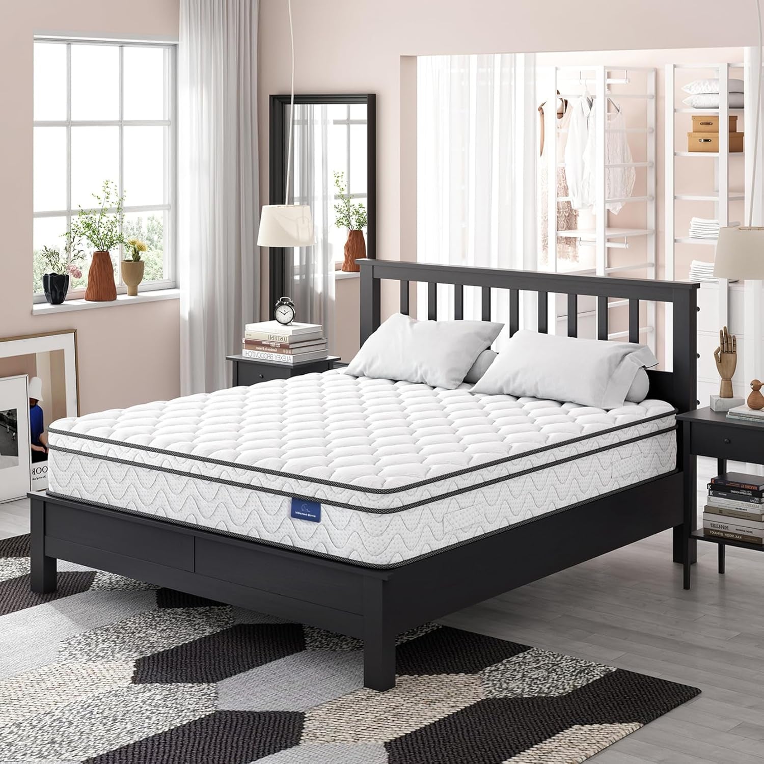 Twin Size Mattress 12Inch Fiberglass Free Memory Foam Hybrid