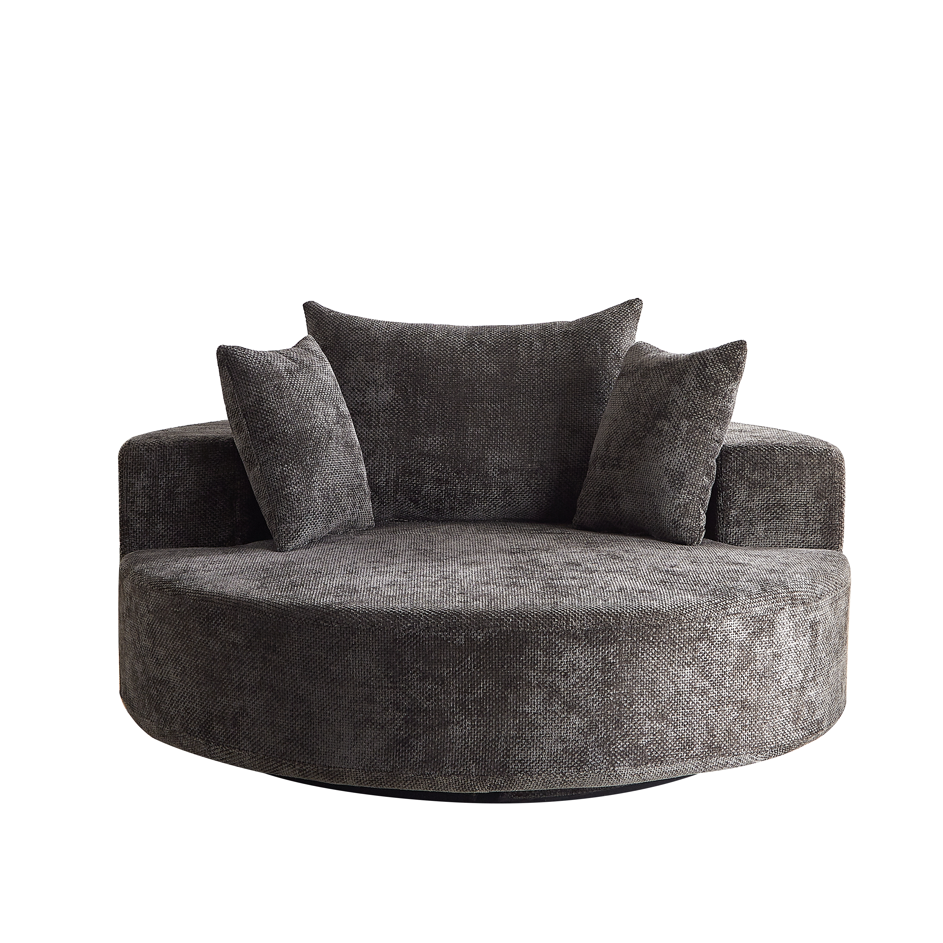 55''L Chenille Foam Single Swivel Chair