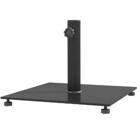 Umbrella Stand Base Square Metal with Adjustable Foot Pads Heavy Duty