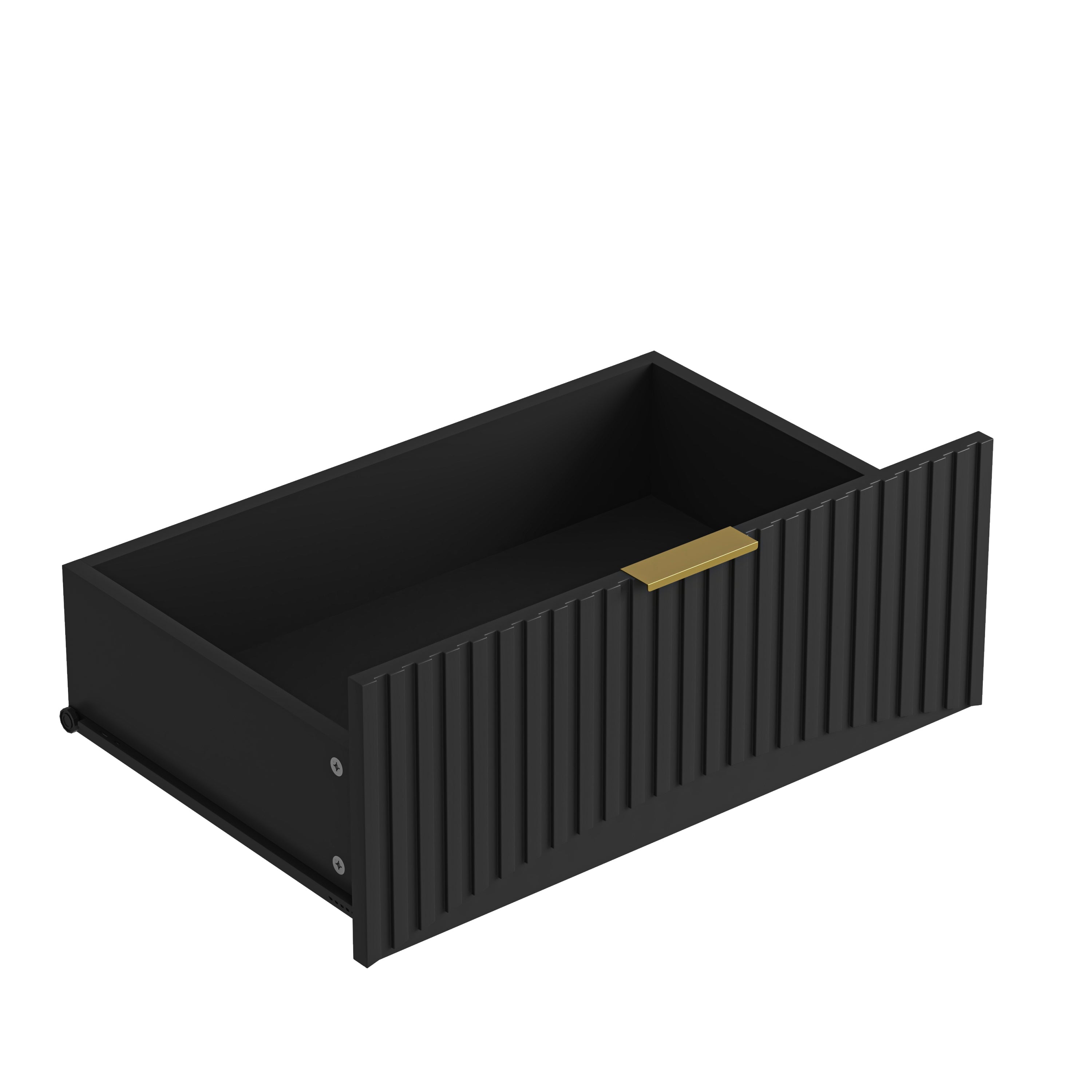 Dresser Modern 6-Drawer Black Particle Board 47.2x15.74x30.3 In