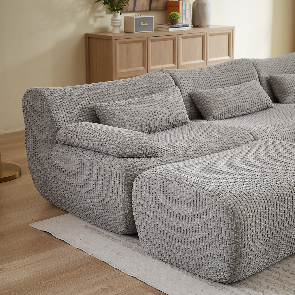 Sectional Sofa U Shaped Convertible with Ottoman