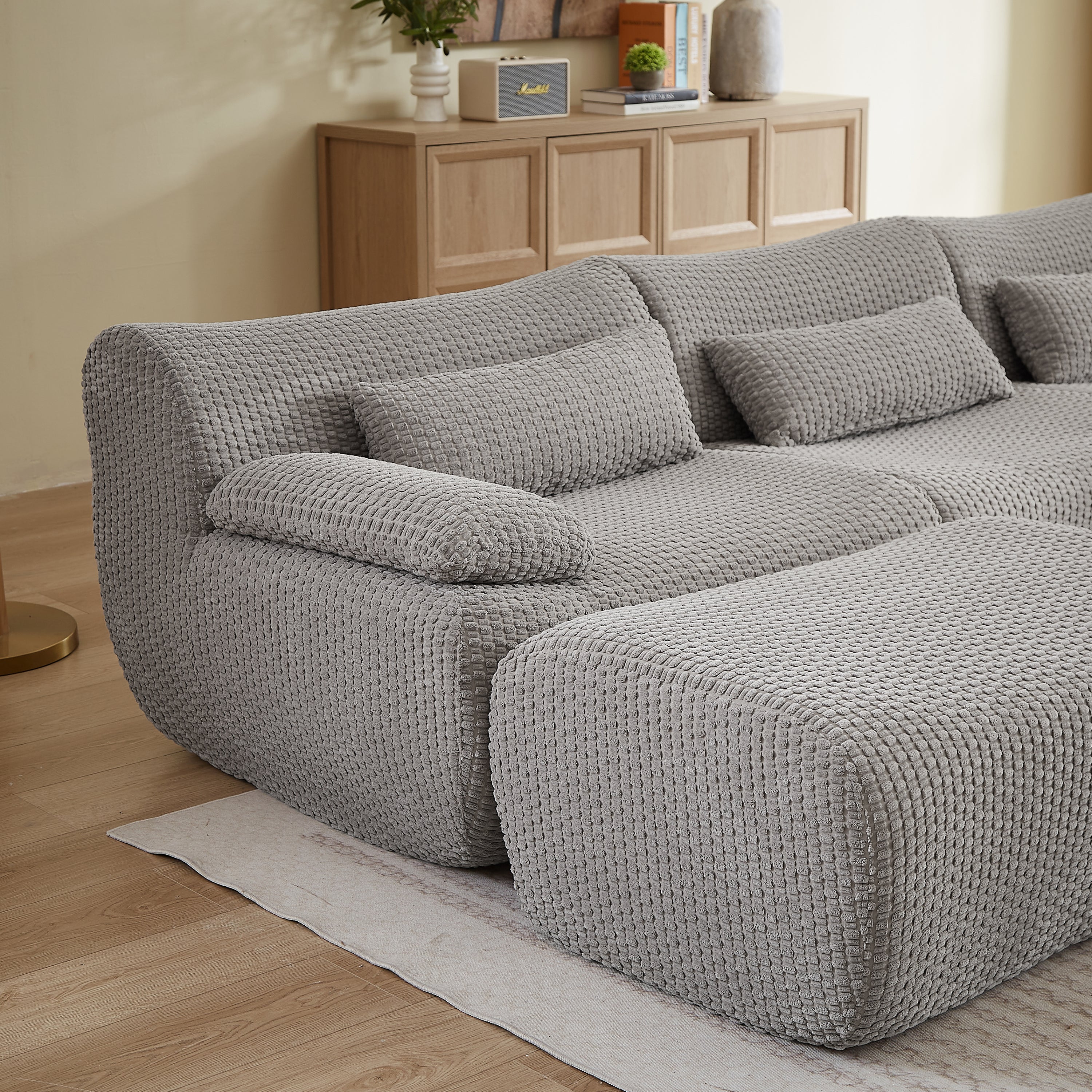 Sectional Sofa U Shaped Convertible with Ottoman