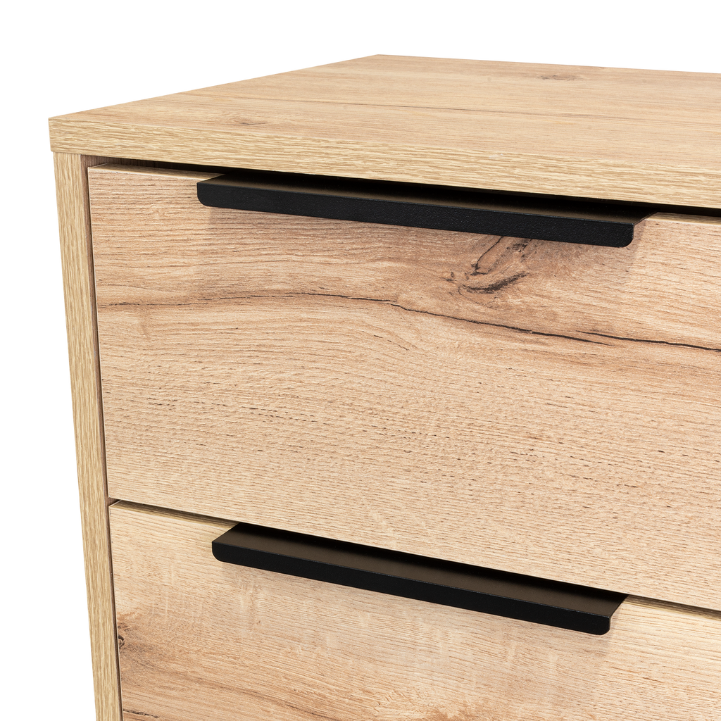 Dresser Modern Set of 2 3-Drawer Beige Particle Board Metal Legs 30.1x35.5 In