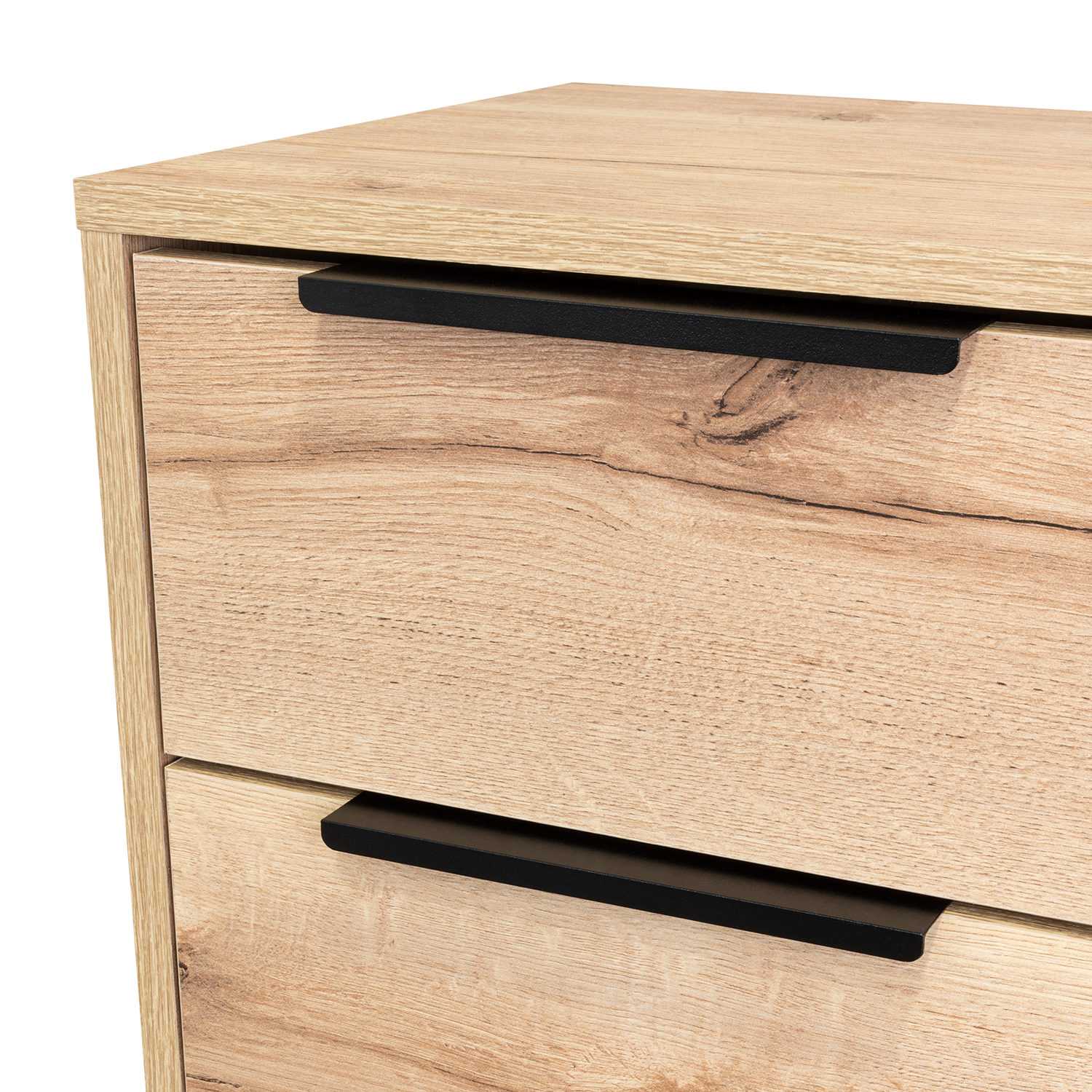 Dresser Modern Set of 2 3-Drawer Beige Particle Board Metal Legs 30.1x35.5 In