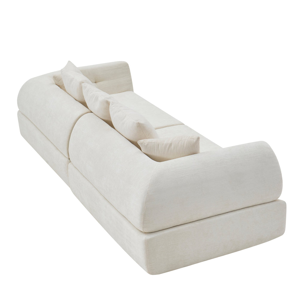 Sectional Sofa Cloud Modular with Deep Fluffy Seats No Assembly Required