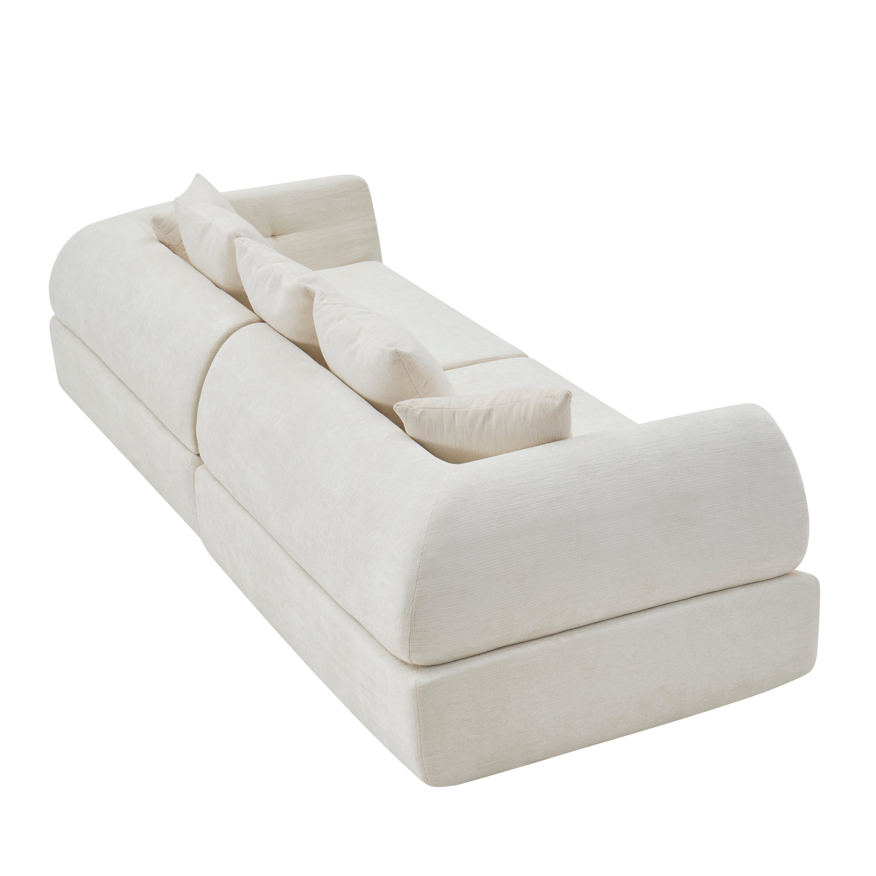 Sectional Sofa Cloud Modular with Deep Fluffy Seats No Assembly Required