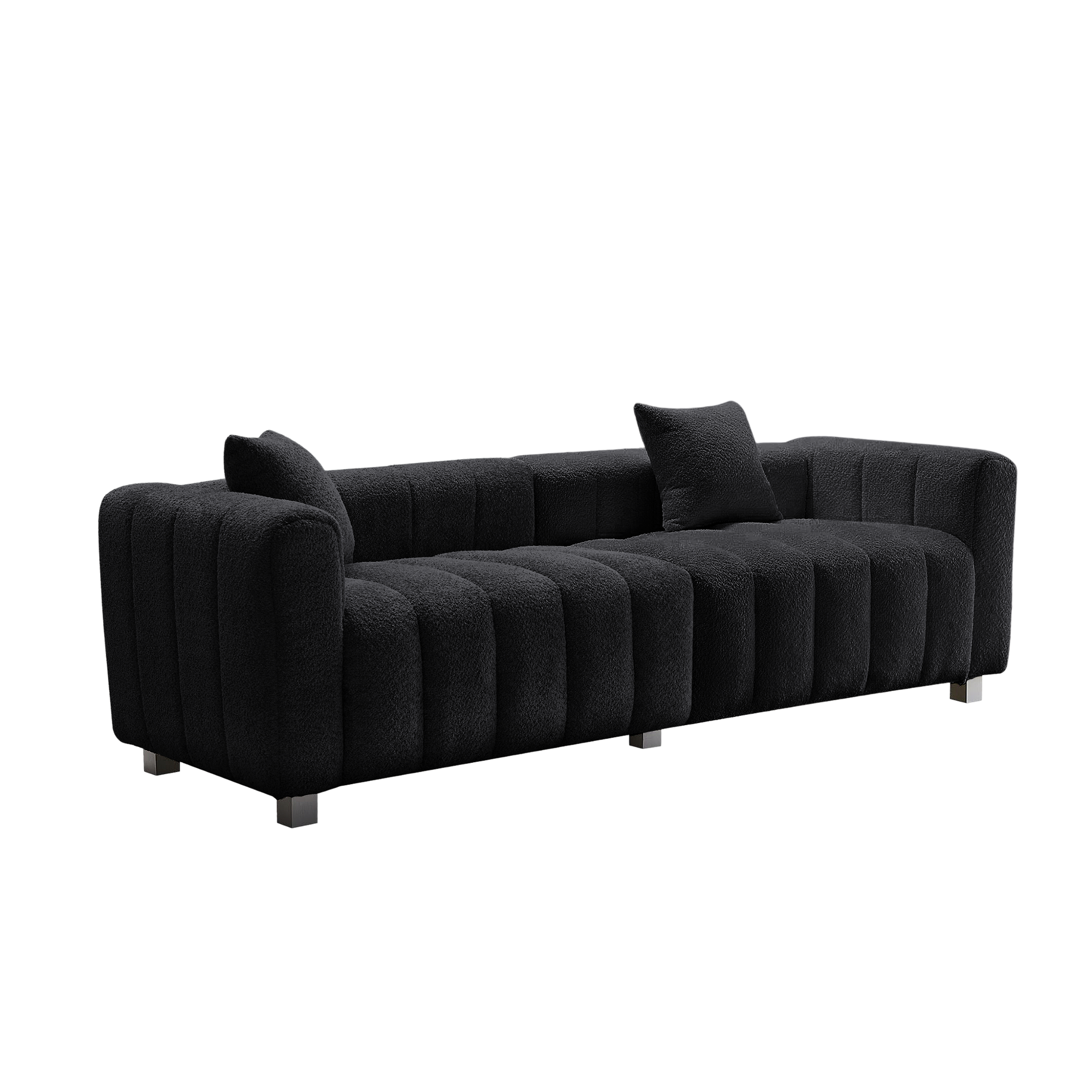 Sofa Bubble Velvet Modern 83 Inch with 2 Pillows