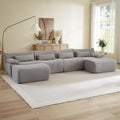 Sectional Sofa U Shaped Convertible with Ottoman