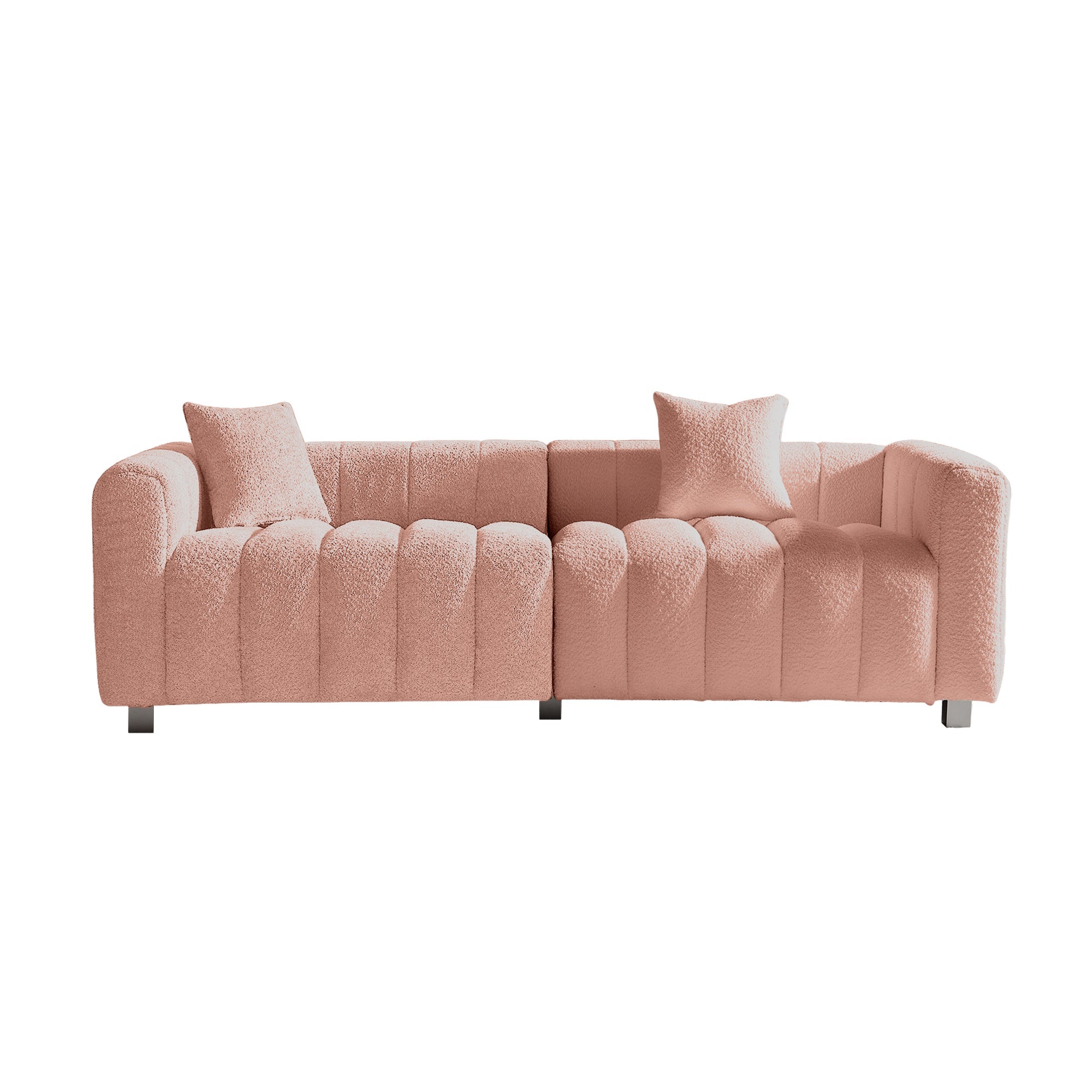 Sofa Bubble Tufted Velvet with Metal Base 83 Inch
