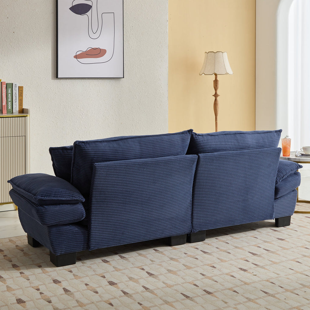 Corduroy Sofa  Couch Loveseat Sofa with Pillows