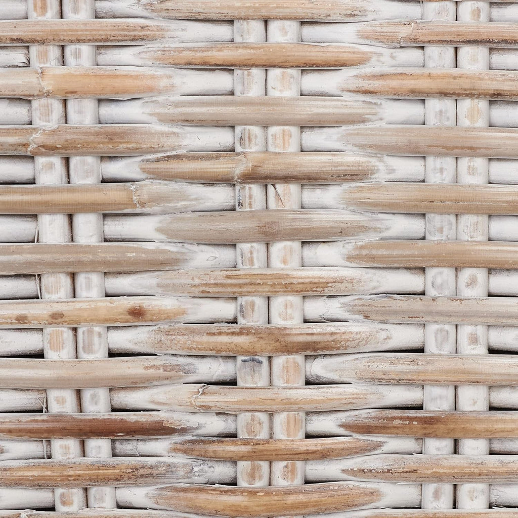 Grey Wash Rattan 30 Inch Bar Stool With Parsons Legs