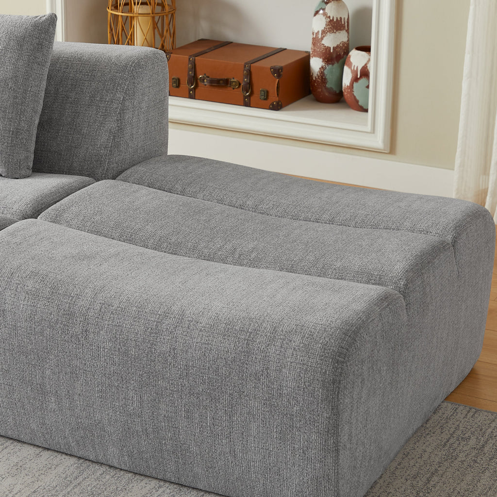 Sofa Oversized 3 Seater Chenille Space Saving No Assembly