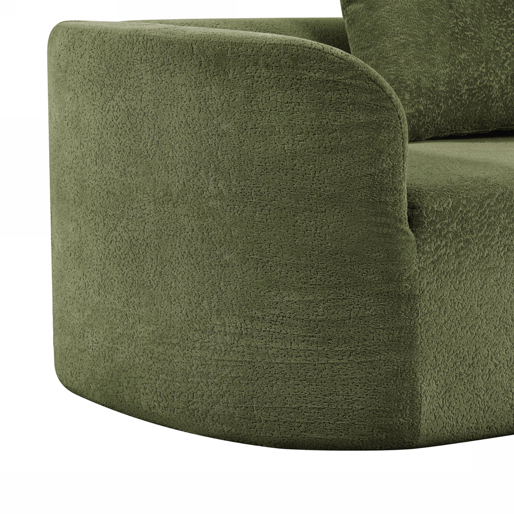 116' Modern Curved Sectional Sofa with High-Density Fully Compressed Sponge and Chaise Lounge, Pearl Upholstery, 2-Piece Set, Fully Assembled Right Hand Facing, Perfect for Living Room, Lounge