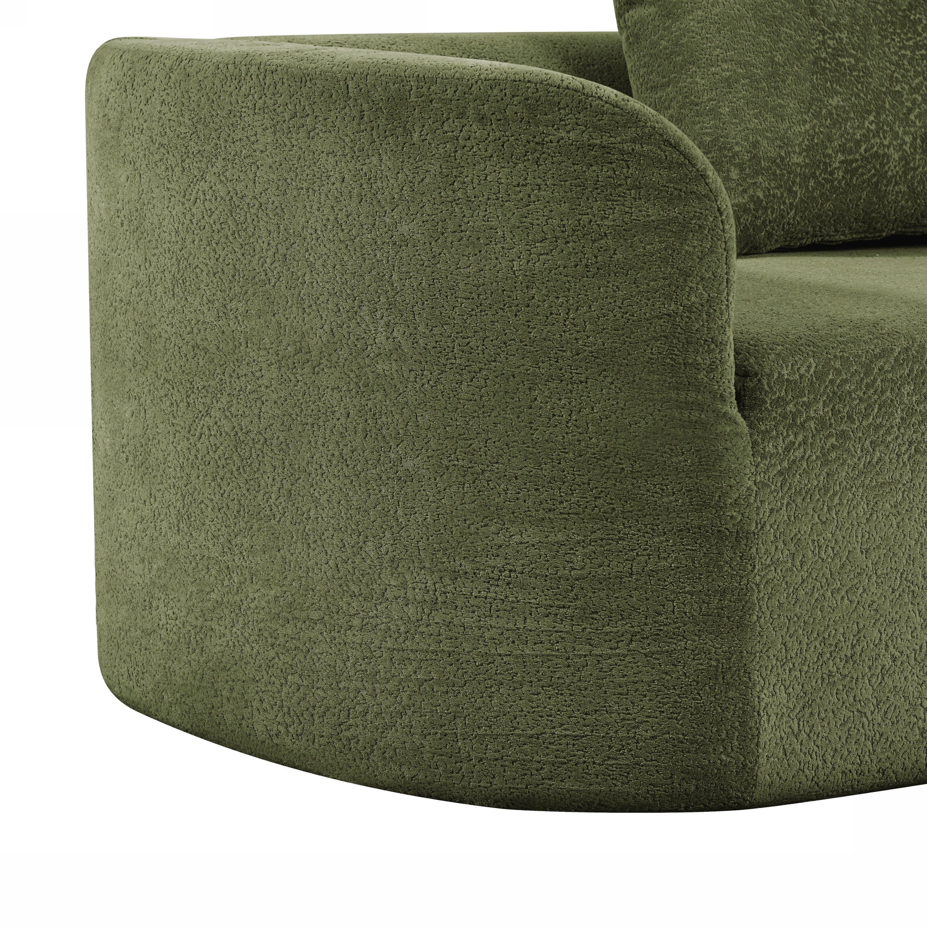116' Modern Curved Sectional Sofa with High-Density Fully Compressed Sponge and Chaise Lounge, Pearl Upholstery, 2-Piece Set, Fully Assembled Right Hand Facing, Perfect for Living Room, Lounge