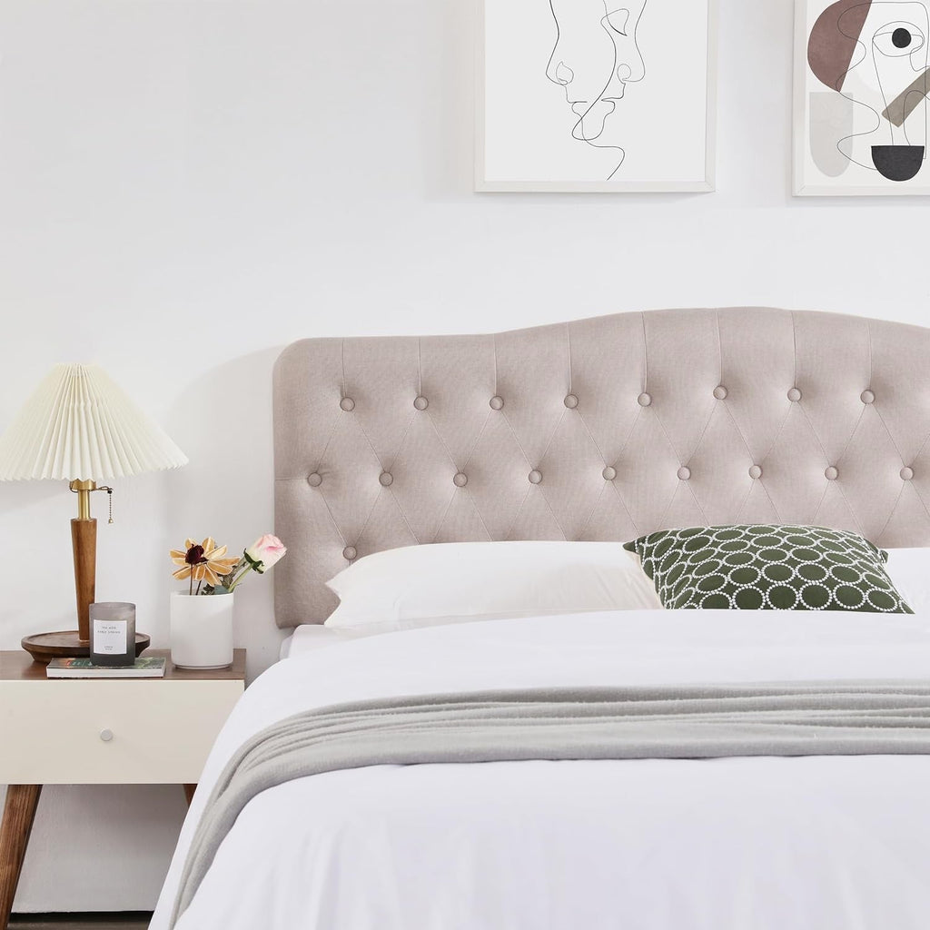 Upholstered Queen Headboard with Adjustable Height and Style