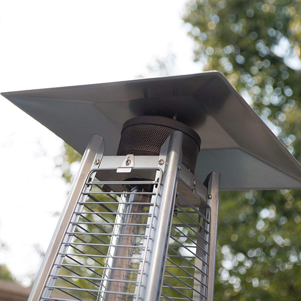 40000BTU Pyramid Propane Patio Heater, Quartz Glass Tube, Bronze