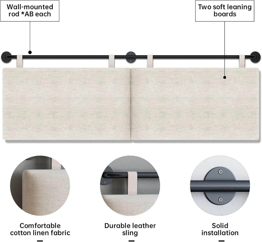 Adjustable Wall Mounted King Size Headboard with Tufting