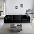 Mid-Century Modern Couch 3-Seater Sofa with Pillows