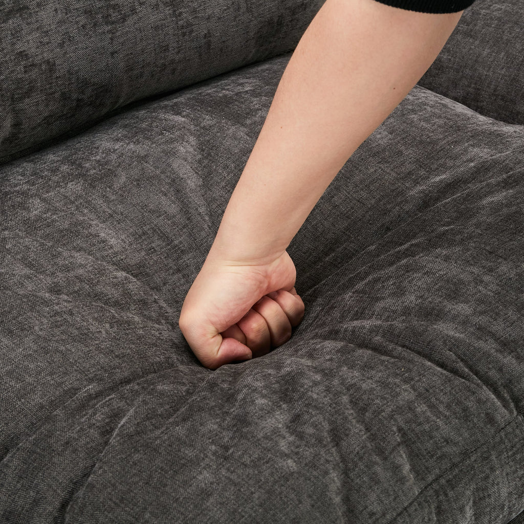 31.9' Cozy Upholstered Armchair Oversized Comfy Cloud Sofa Double Cushion Single Sofa Plush Cushion Armchair for Living Room, Grey