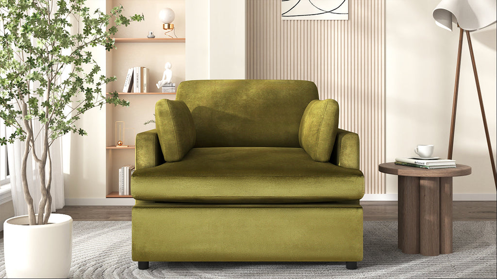 Mirod Oversized Accent Chair - Comfortable Armrest Cushions, Versatile Neutral Style, Elegant Design, Durable Frame